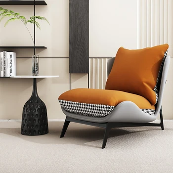 עור מודרני פשוט הכיסא בסלון נורדי נוח מודרנית כורסה הכיסא עצלן ארגונומי קריאה Cadeiras עיצוב רהיטים