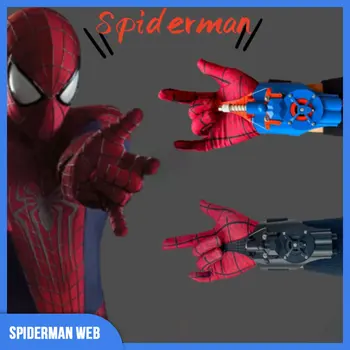 ספיידרמן אינטרנט היורים איש העכביש היד משגר גרסה משודרגת פיטר פארקר Cosplay גאדג ' טים סט צעצועים לילדים מתנות לילדים
