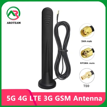מלא הלהקה 600~6000Mhz 5G אנטנה 15dBi נתב WiFi האיתותים Booster 4G-LTE, 3G GSM רשת סלולרית מגבר מגנטי בסיס TS9 SMA