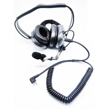 H41-CF סיבי פחמן תעופה מסוק אוזניות ביטול רעש פעיל מאחורי הראש אוזניות עבור מוטורולה CP040 EP450 רדיו