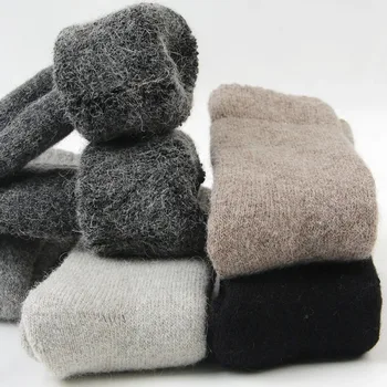 Kawaii גרביים עבות מוצק גרביים מצמר ארנבת גרביים נגד שלג קר בחורף חם, מצחיק, שמח זכר נשים גרב Носки Женские 양말