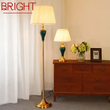 בהיר מודרני קרמיקה מנורת רצפה יצירתי אמריקאי פשוט עומד אורות LED תפאורה הביתה הסלון, חדר השינה מחקר