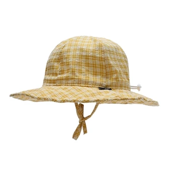 פעוט שמש כובע תינוק דייג כובע Windproof רך אפס מקום כובע לתינוק בנות כותנה בונט הקיץ נסיעות חיצונית הכובעים