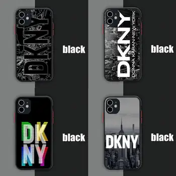 נשים יוקרה-DKNY מקרה טלפון מט כיסוי עבור IPhone 12 11 13 Pro מקס XR XS X 7 8 פלוס SE 14 מיני סיליקון נקי קשה PC