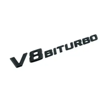 מדבקות לרכב פתח פנדר לקצץ סמל להב מכתב Logofor BITURBO מדבקות על הרכב גוף הרכב לוגו לרכב קישוט