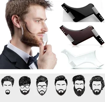 גברים זקן תבנית StylingTool דו צדדי הזקן בעיצוב המסרק היופי כלי גילוח הסרת שיער גילוח כלי עבור גברים