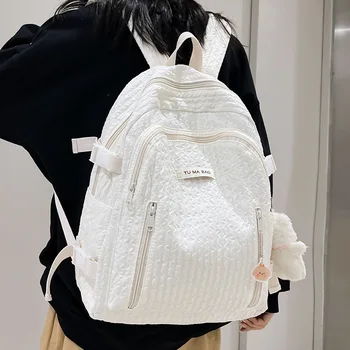 חדש בנות Schoolbags חמוד רך של הילד תרמילים תלמידי תיכון' קיבולת גדולה תרמיל חבילת תיק שחור לבן כחול Pack
