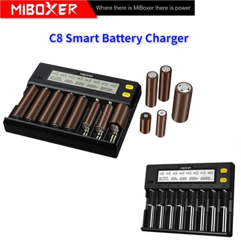 חדש MiBOXER C8 חכם מטען סוללה 8 חריצי סה 