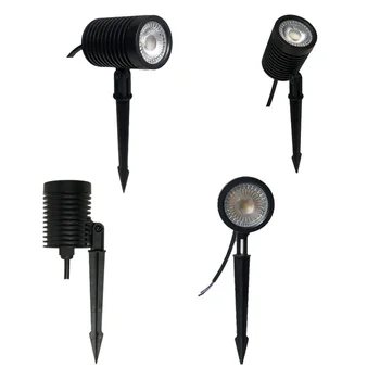 AC85-AC265V חיצוני led ספוט דשא מנורת פלסטיק שחור קלח 5W גבוה בהיר לבן חם או לבן 6000k גן אור