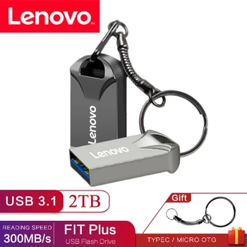 Lenovo USB3.0 Flash Drive 2TB 1TB 512GB במהירות גבוהה כונן עט עמיד למים SSD נייד USB זכרונות פלאש 512GB דיסק מתנות לחתונה