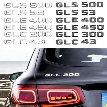 שחור מבריק עבור מרצדס בנץ GLC43 GLE53 GLS63 AMG GLC180 GLE400 GLS450 GLS500 V8 12 BITURBO 4MATIC המכונית סמלים סמל תג