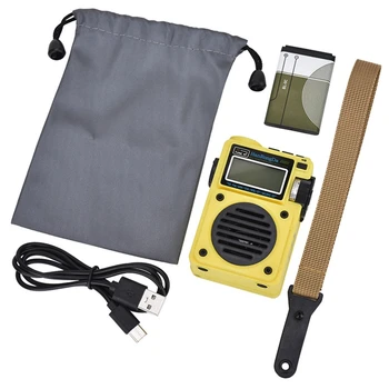 Hanrongda Hrd-701 נייד מלא הלהקה רדיו דיגיטלי סאב וופר איכות צליל Bluetooth כרטיס TF תצוגה דיגיטלית רדיו