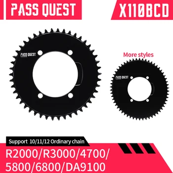 לעבור מסע X110BCD AERO צר רחב Chainring על R3000/4700/5800/6800/DA9000 Chainwheel שחור חצץ קיפול האופניים זמין