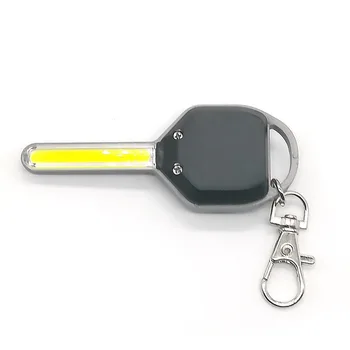 1 יח ' Mini-LED פנס אור מיני מפתח מחזיק מפתחות בצורת מנורה לפיד חירום קמפינג אור מפתח טבעת מחזיק מפתחות מנורה לפיד