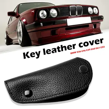 עבור BMW E36 E46 E39 E60 E61 E53 על מפתח הרכב תיק עור כיסוי מגן, מפתח טבעת מחזיק מפתחות מפתח מגן מקרה אביזרים