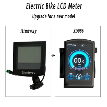 Himiway 48V אופניים חשמליים מפתח DISP LCD TFT KD986 להציג מכשיר מוניטור e-Bike הספידר חלקי חילוף לוח בנגיcameroon_ departments. kgm קיט