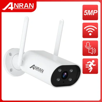ANRAN 5MP מצלמת IP Wifi אבטחה אלחוטית חיצונית מעקב 1920P טלוויזיה במעגל סגור-כיוונית אודיו IP66 עמיד למים ראיית לילה IR Dection