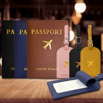 דרכון כיסוי עור Pu נסיעות תעודת זהות כרטיס אשראי דרכון בעל מנות ארנק ארנק שקיות נשים מזוודות שם בעל כרטיס קטגוריה