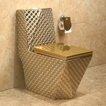 Tuhao זהב טואלט צבע זהב לשאוב את המים בשירותים דאודורנט חשמלי מצופה זהב טואלט