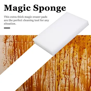 חם חדש 100pcs קסם ספוג ניקוי סוכן כלים מברשת אבק כתם קיר רהיטים קרמיקה למטבח המשרד שירותים נקיים אביזר