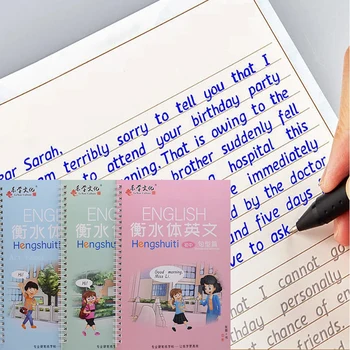 אנגלית Copybook קליגרפיה חריץ לשימוש חוזר קסם ספר תרגול Copybook למידה לילדים ג ' וניור סטודנטים כתב ספר