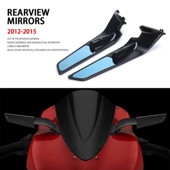 אופנוע מראה רוח כנף מתכווננת מסתובבת המראה האחורית עבור דוקאטי Panigale 1199 S Tricolore PANIGALE 899 ABS 2013-2015