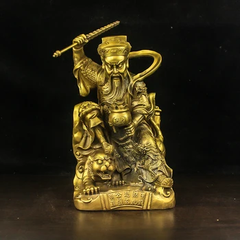 36CM מעולה, מוזר ורב עוצמה פסל ברונזה של ז ' או Gongming של אלוהים של עושר, הדרקון והנמר