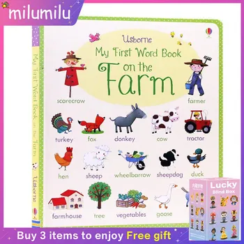 MiluMilu המקורי ילדים ספרים פופולריים המילה הראשונה שלי ספר על בחווה לוח הספר צביעת אנגלית פעילות התמונה