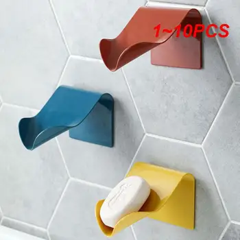 1~10PCS מחזיק סבון התלויה על הקיר תלויה חדר מקלחת סבון כלים מקלחת צלחות סבון אחסון ניקוז פלסטיק סבון מגש מדף