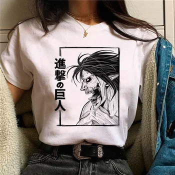Attacke התקפה על טיטאן חולצת נשים מעצב harajuku אנימה חולצה נשית אנימה בגדים