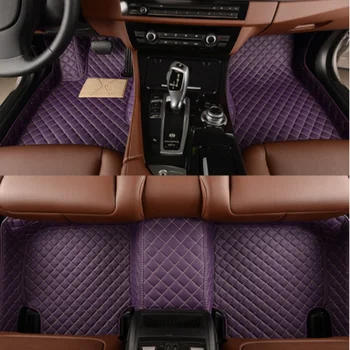 YUCKJU מותאם אישית בשורה הראשונה עור המכונית מטר מחצלת על Luxgen כל הדגמים Luxgen 7 5 U5 SUV רכב אביזרי רכב-סטיילינג