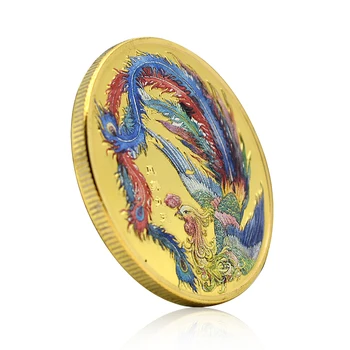 פניקס סיני זהב, מטבעות אספנות מדלית אתגר מטבע קישוטים מלאכת יד