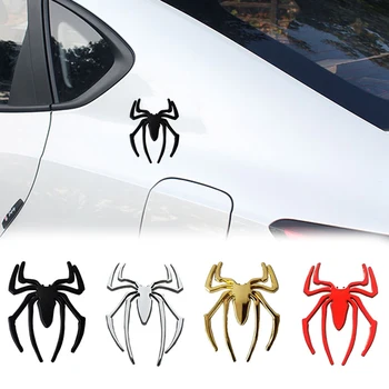אוניברסלי 1pc הרכב מדבקה 3D עכביש דקורטיביים מדבקות רכב סטיילינג אופנה מתכת מדבקת מדבקות על רכבי שטח משאיות, טנדרים אביזרים