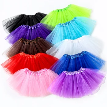 בנות אופנה חצאיות קיץ סגנון שלוש שכבות ילדים חצאיות בנות טוטו חצאית Dancewear חצאית נסיכה