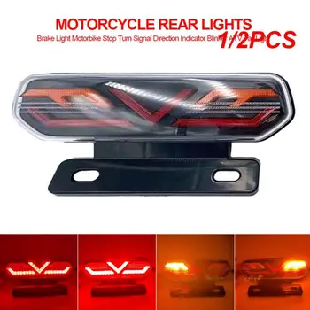 1/2PCS אופנוע האחורי אורות LED אופנוע אור בלם טרקטורונים אור זנב האופנוע לעצור איתות כיוון מחוון האיתות