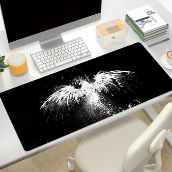 נשר Deskpad צבע להתיז מחשב שולחנות שחור ולבן העכבר שטיח Xxl Mousepad גיימר 900x400 השולחן מחצלת Deskmat Moused Pad