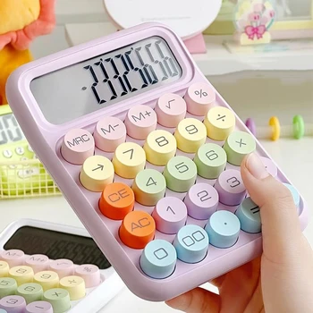 חדש מחשבון מכני נייד כפתורי מחשבון קל לשימוש עבור המשרד הספר הביתה בציר שולחן כתיבה
