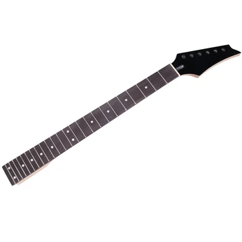 24 הסריגים החדשה תחליף צוואר מייפל לרוזווד Fretboard סקייט אצבעות על הגיטרה החשמלית שחור