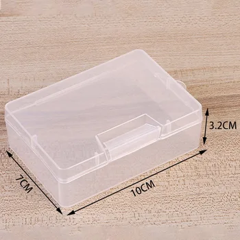 פלסטיק שקוף קוסמטיקה חומרה, חלקי תכשיטים אחסון מכולות אריזה קופסה מתאימה עגילים טבעות תיבת מחזיק תיק
