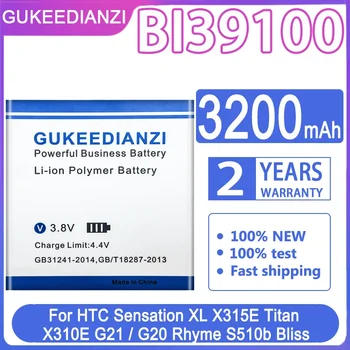 GUKEEDIANZI החלפת הסוללה BI39100 3200mAh עבור HTC Sensation XL X315E טיטאן X310E G21 / G20 חרוזים S510b אושר
