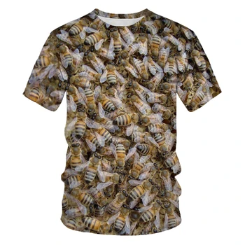החדש דבורה 3D הדפסת חולצה אופנה חידוש בעלי חיים דבש דבורים חולצת יוניסקס Harajuku החולצה מזדמנים