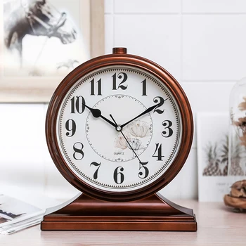 שעון שעון שולחני קישוט האירופי הסלון, חדר השינה המטוטלת שעונים יצירתי הביתה שעון שולחני אילם גדול שעונים לצפות