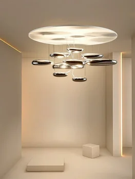 סלון איטלקי, נברשת אמנותי יצירתי טיפת מים הזרקורים בסלון מנורה הראשי נורדי מסעדה נברשת