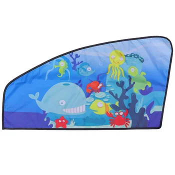 ילדים מתחת למים המסך מצויר חלון שמשיה הקיץ חלון המכונית בצל מגן השמש (מושב הנוסע)