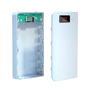 A6 תצוגת LCD DIY 6x18650 מקרה סוללה כוח הבנק מעטפת נייד חיצוני הקופסא ללא סוללה Powerbank מגן X6HA