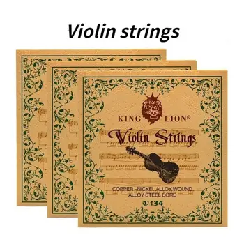 V134 מלך האריות כינור כינור חלקים ליבת פלדה נחושת ניקל-כינור להגדיר מתפתל לבן נחושת שיעור מוזיקה