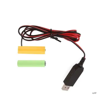 USB ל-3V עבור 2x 1.5 V LR6 AA אספקת החשמל צעצוע שלטים
