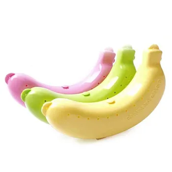 2023 פלסטיק בננה מגן מיכל תיבת מחזיק תיק אוכל ארוחת צהריים פירות תיבת אחסון OutdoorTravel חמוד בננה מקרה