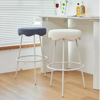 כיסא גבוה נורדי קורדרוי כסא בר Creative Cloud סיבוב כסאות אוכל פשוט 75 סנטימטר גבוה חלב תה חנות קופה