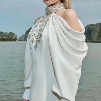 Muloong הקולר באורך רצפת נשים אלגנטי ויפה יוקרה שמלת הנשף